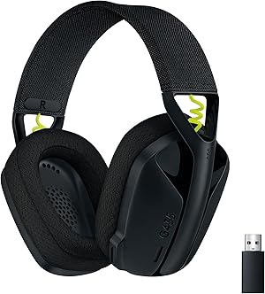 Logitech G435 Auriculares Inalámbricos LIGHTSPEED para Gaming, Ligeros, micrófono integrado, Batería de 18 horas, Compatibles con Dolby Atmos, Bluetooth, PC, PS4, PS5, Móvil, Nintendo Switch - Negro Logitech G435 Auriculares Inalámbricos LIGHTSPEED para Gaming, Ligeros, micrófono integrado, Batería de 18 horas, Compatibles con Dolby Atmos, Bluetooth, PC, PS4, PS5, Móvil, Nintendo Switch - Negro