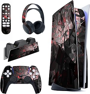 PlayVital Calcomanía Vinilo para ps5 Edición Disc - Pegatina Completa para Consola, Control, Estación de Recarga, Control Remoto y Audífonos, Skins Cubierta Protectora Adhesiva(Espacio Fragmentado) PlayVital Calcomanía Vinilo para ps5 Edición Disc - Pegatina Completa para Consola, Control, Estación de Recarga, Control Remoto y Audífonos, Skins Cubierta Protectora Adhesiva(Espacio Fragmentado)