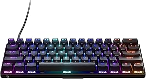 SteelSeries Apex 9 Mini - Teclado Mecánico de Gaming - Interruptores ópticos - Accionamiento de 2 puntos - Forma compacto Esports Mini 60 % - Interruptores intercambiables - Teclado americano (QWERTY) SteelSeries Apex 9 Mini - Teclado Mecánico de Gaming - Interruptores ópticos - Accionamiento de 2 puntos - Forma compacto Esports Mini 60 % - Interruptores intercambiables - Teclado americano (QWERTY)